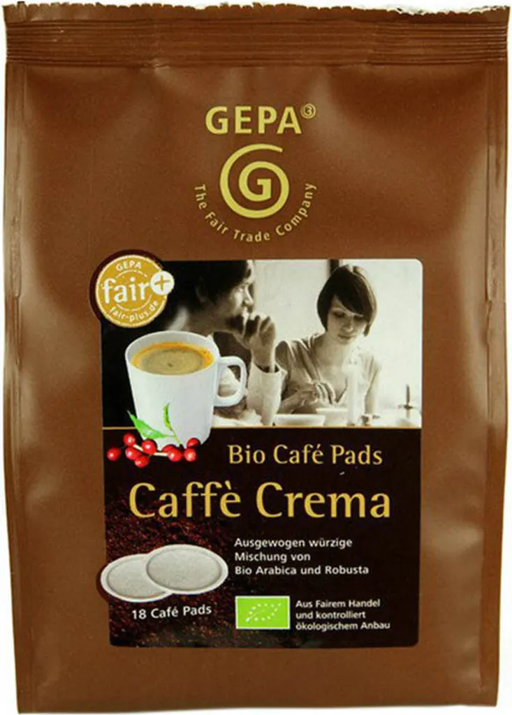 Gepa Caffè Crema - Arabica Robusta coffee pods 126g