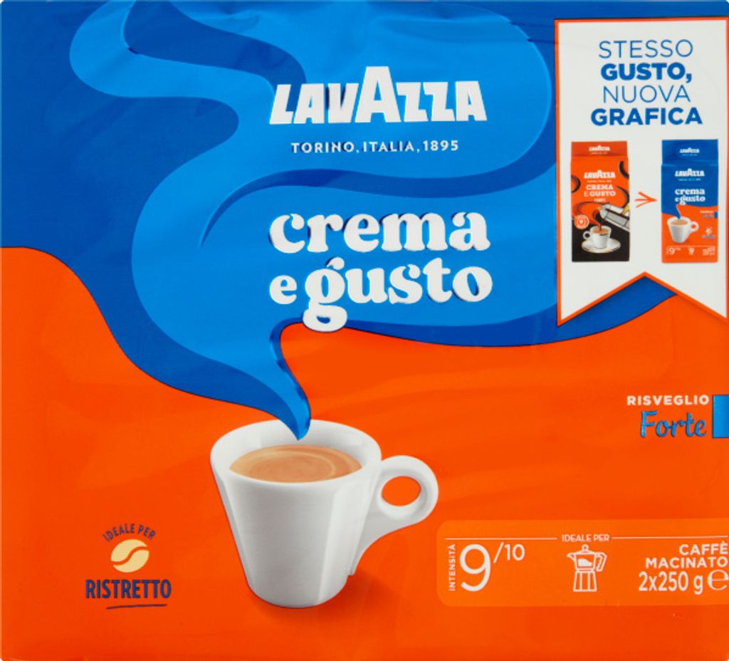 Caffe Crema&Gusto forte 250gx2 ground coffee - Lavazza 530g