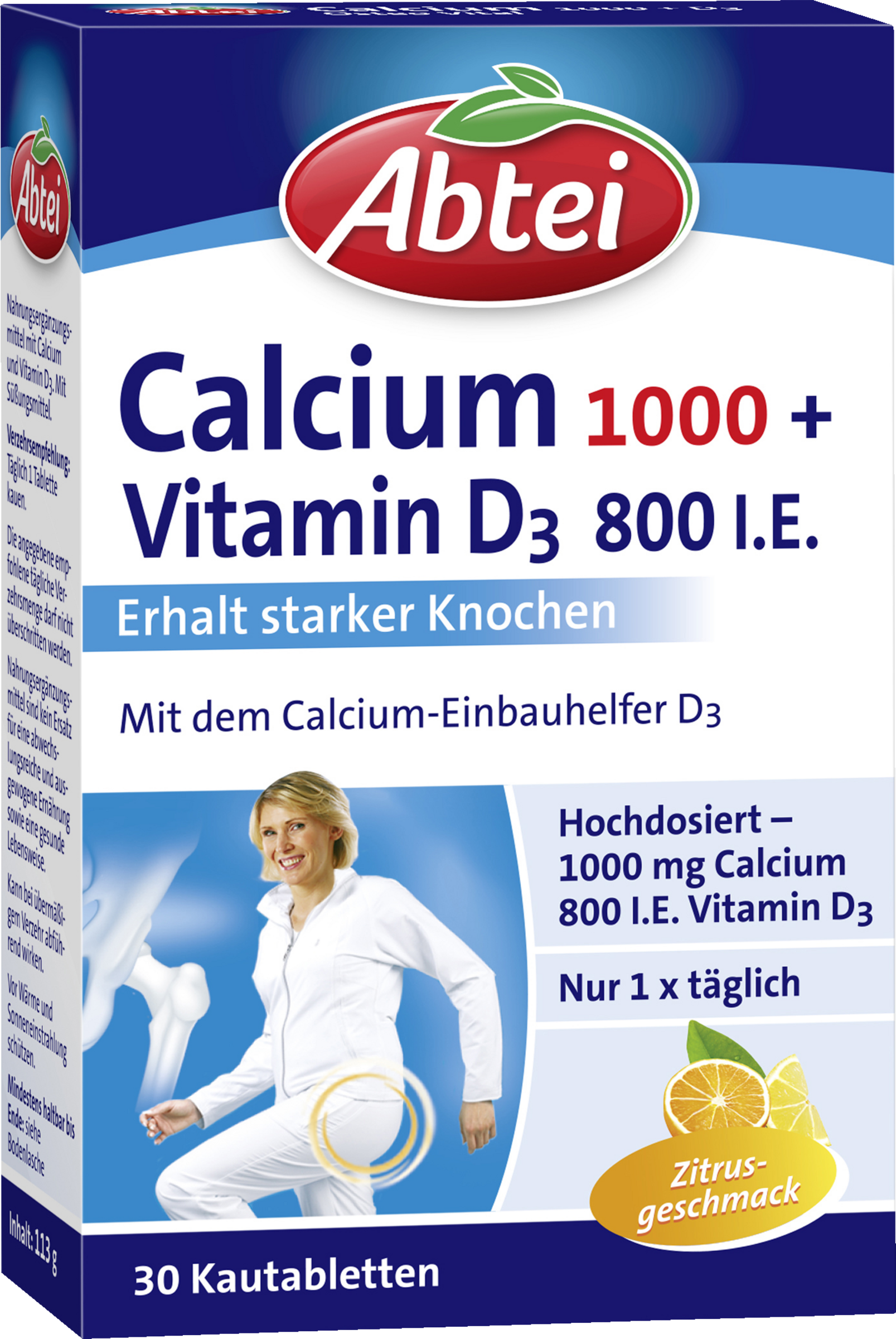 Abtei Calcium 1,000 + Vitamin D3 800 I.E. Counting tablets