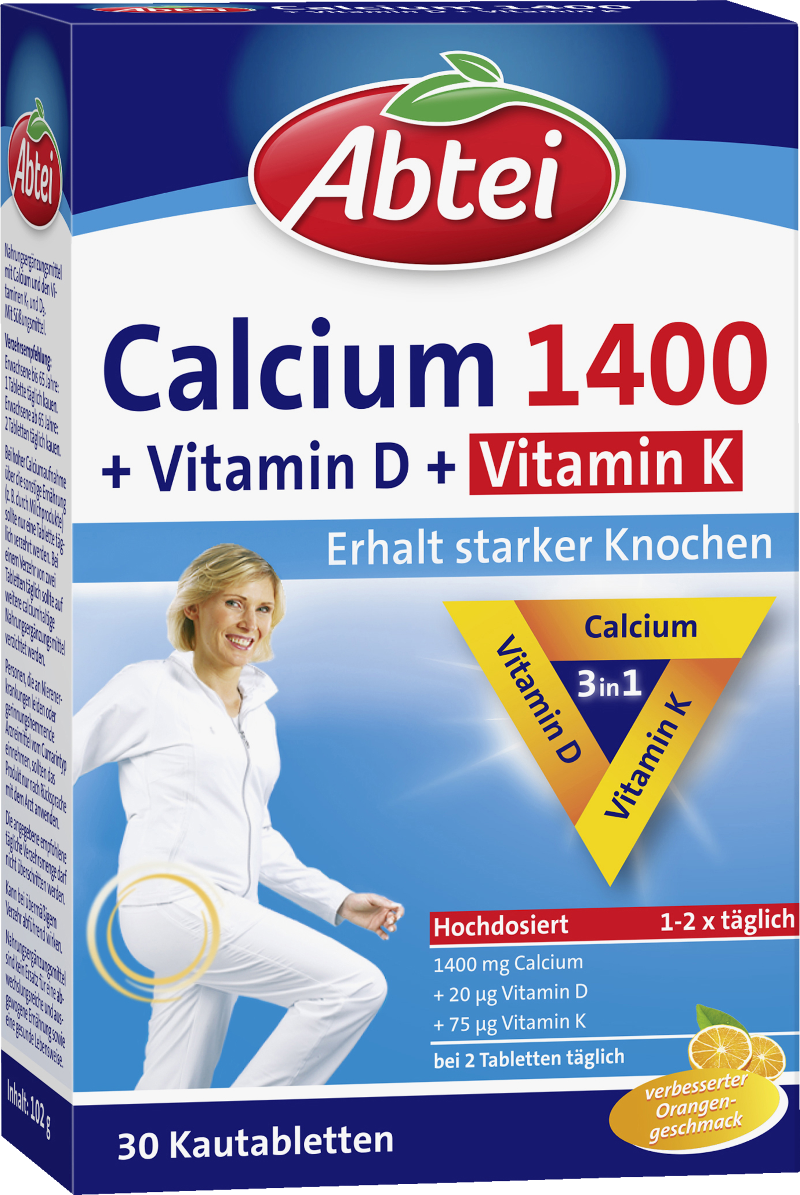 Abtei Calcium 1400 + vitamin D + vitamin K