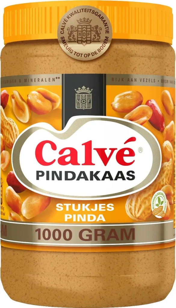Calve Calvé Peanut Butter with Nuts, Jar 1 Kilo 1 kg