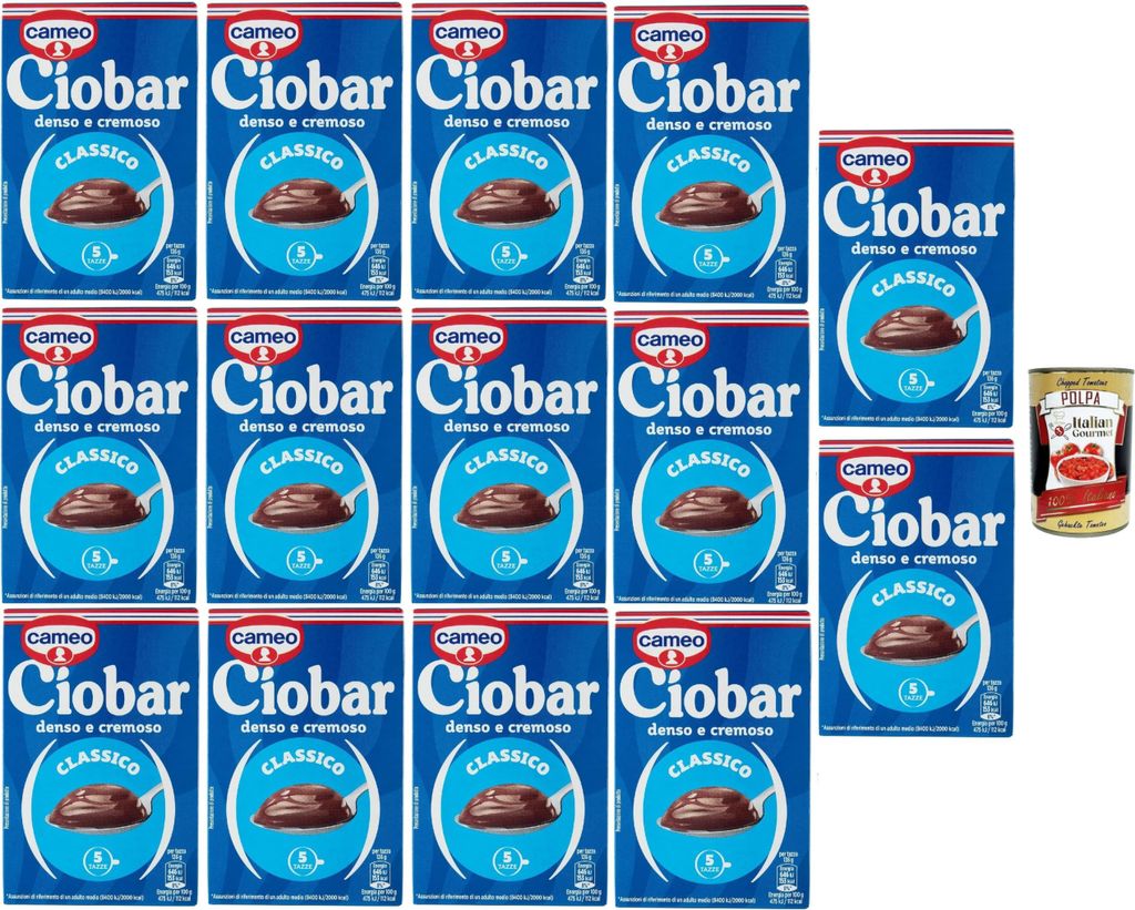 Italian Gourmet E.R. Cameo Ciobar Classico Cocoa Hot Chocolate Instant Chocolate 14 x 125g chocolate, instant hot chocolate + Italian Gourmet polpa 400g