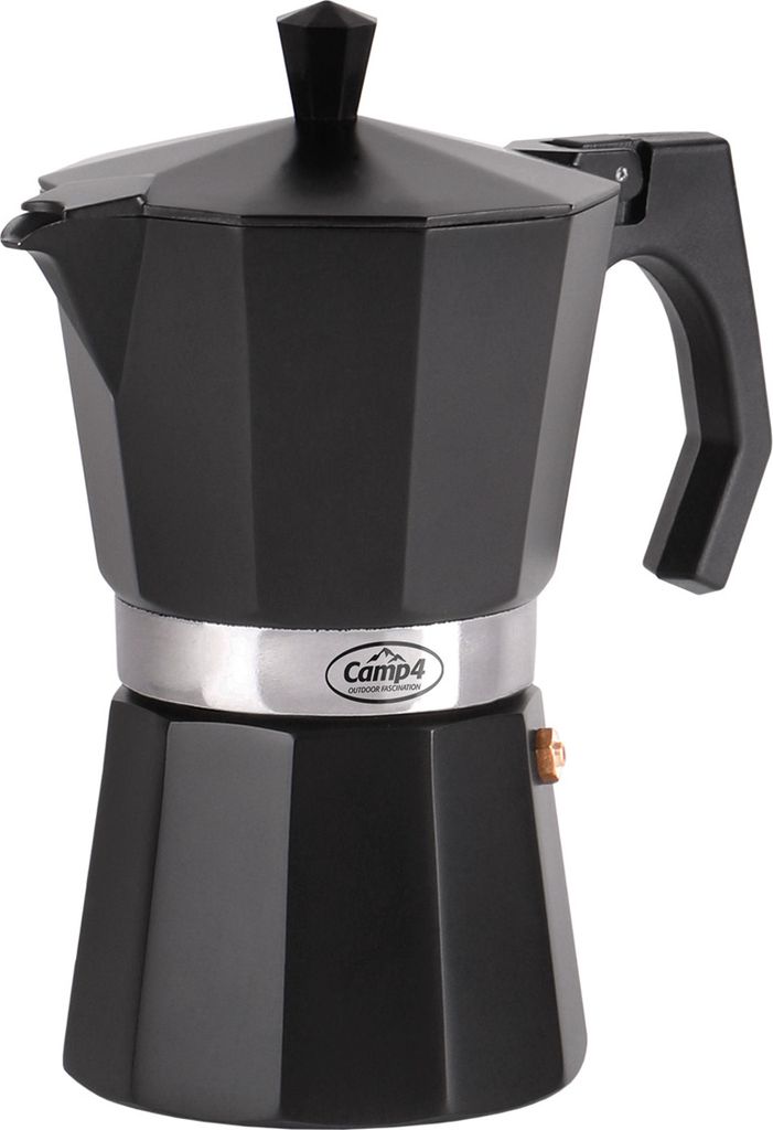 Camp4 Coffee Maker Espresso Maker NERO 6 Cups 350 ml Aluminum Black 92223