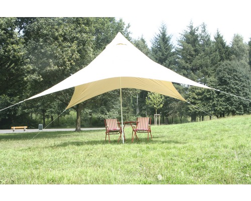 Floracord Camping leisure sun sail pyramid sand 400x400 cm