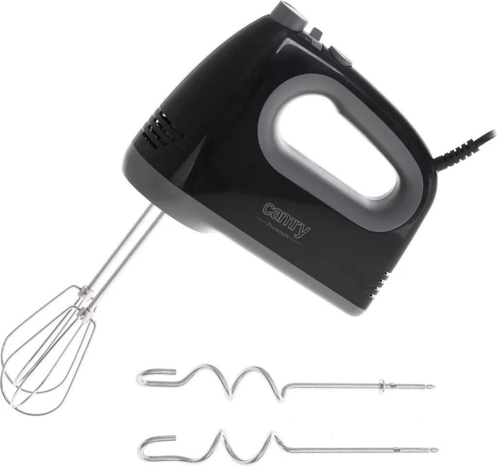 Camry CR 4220 Hand Mixer Black 750W Turbo Stainless Steel Accessories 5 Speeds
