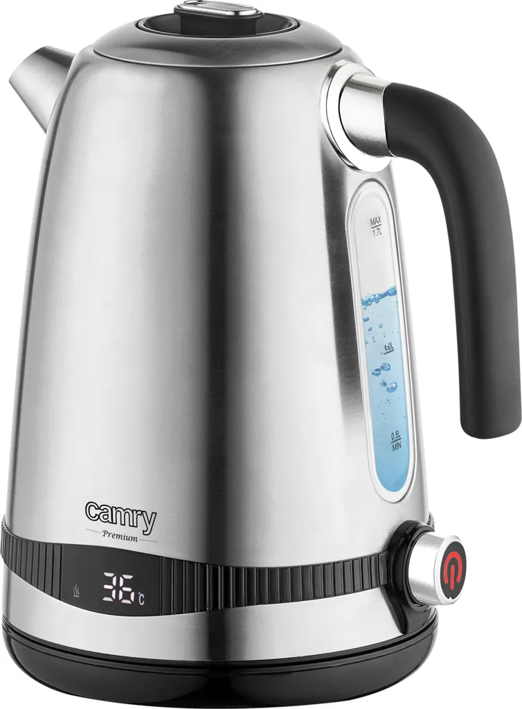 Camry Stainless Steel Kettle with Temperature Control | LED Lighting | 1.7 Liters | 2200 Watts