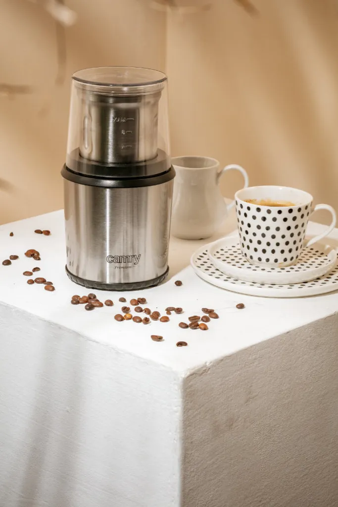 Camry Premium CR 4444 Coffee Grinder, 400 W, Black, Stainless Steel