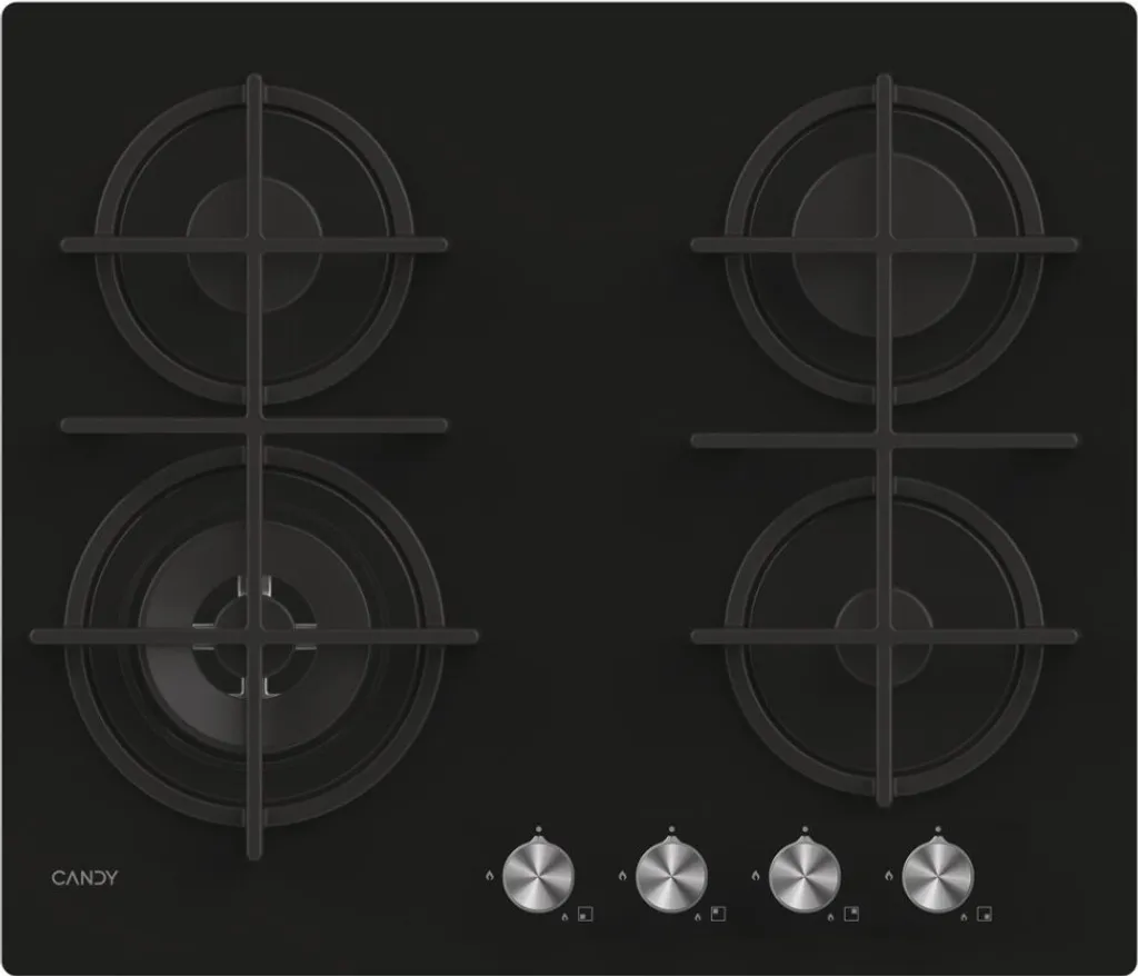 Candy CDK6GF4WEKB Black Built-in 59.5 cm Gas 4 zone(s)