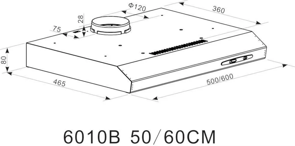 Candy CFT610/4N/1 Undercounter Unit Black 209.7 m³/h