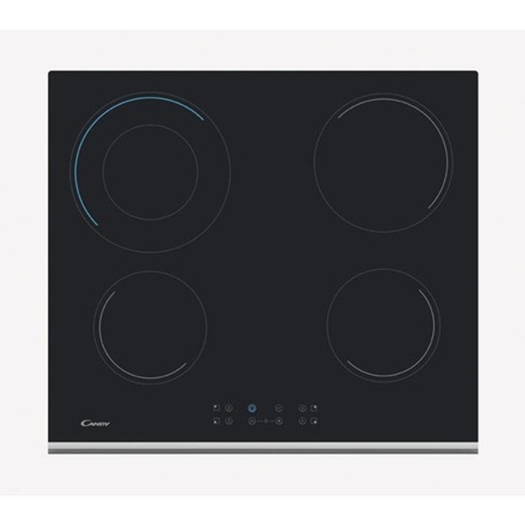 Candy Idea CH64DXT, Black, Integrated, 60 cm, Ceramic, Glass ceramic, 4 zone(s)