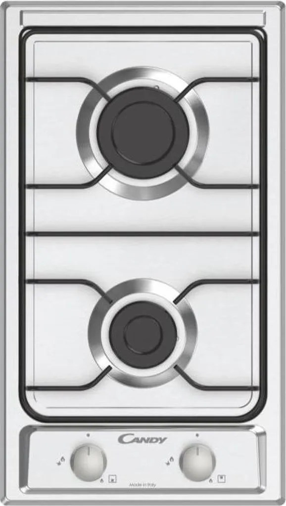 Candy Idea CHW23X Built-in Gas Hob, 28.8 cm, 2 Burners, Stainless Steel