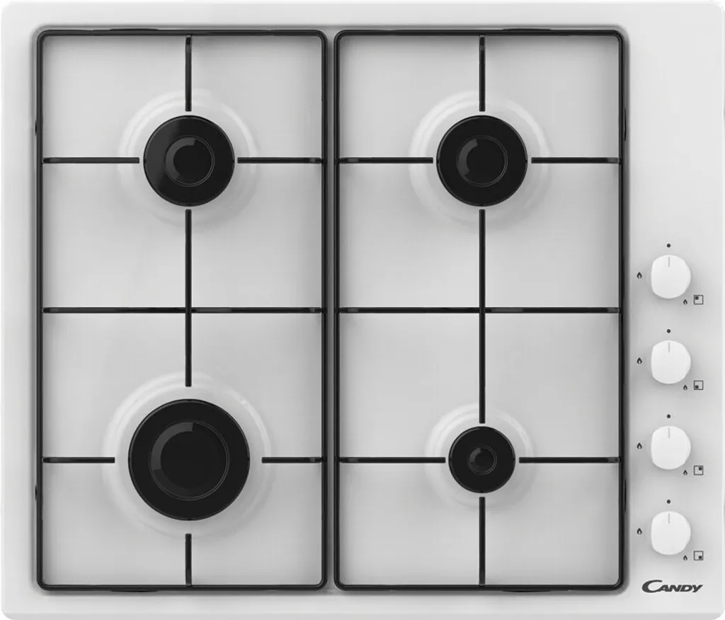 Candy Idea CHW6LWW Built-in Gas Hob, 4 Burners, White