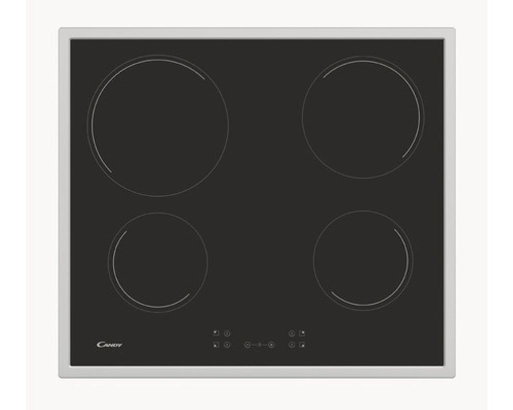 Candy Smart CH64FC, Black, Integrated, 59.2 cm, Ceramic, Glass ceramic, 4 zone(s)