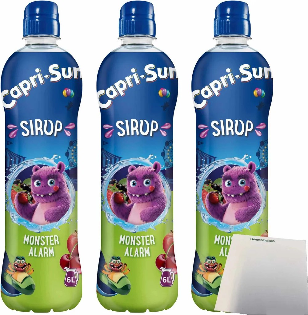 Capri Sun syrup monster alarm pack of 3 (3x600ml bottle) + usy block 1812g