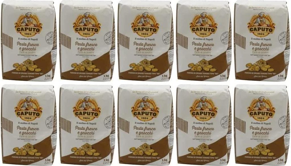 Caputo Farina Tipo 00 Pasta Fresca e Gnocchi - Soft wheat flour for pasta & gnocchi (10 x 1 kg)