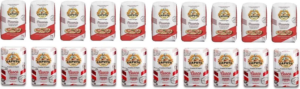 Caputo PIZZERIA Flour 1kg - Carton of 10 pieces + Caputo CUOCO Flour 1kg - Carton of 10 pieces (20 x 1kg) 20000g