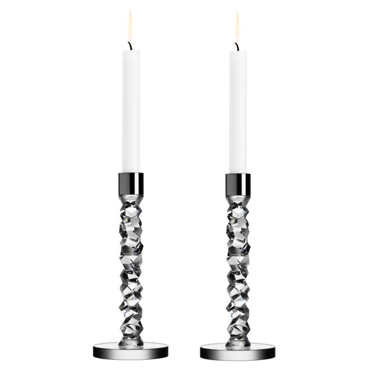 Orrefors Carat Candlestick 2-Pack