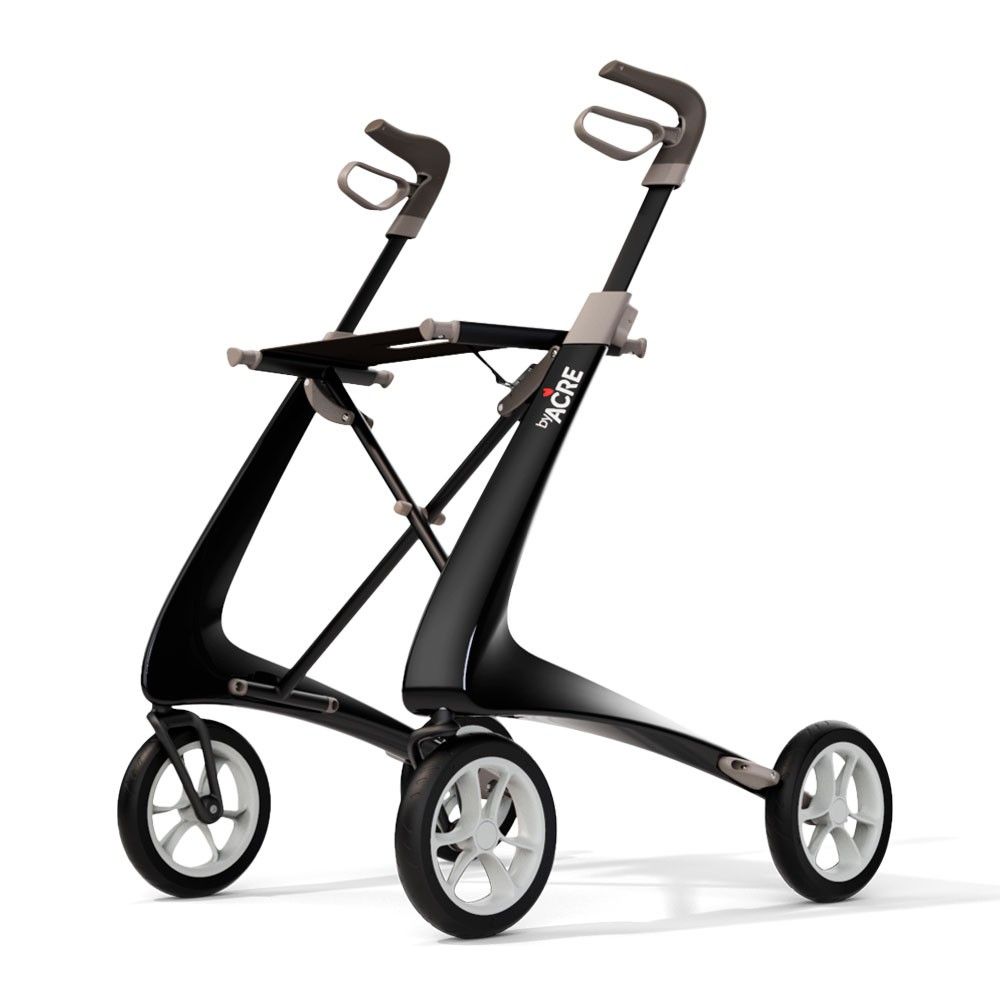 Carbon Ultralight Comfort Rollator black 1 St