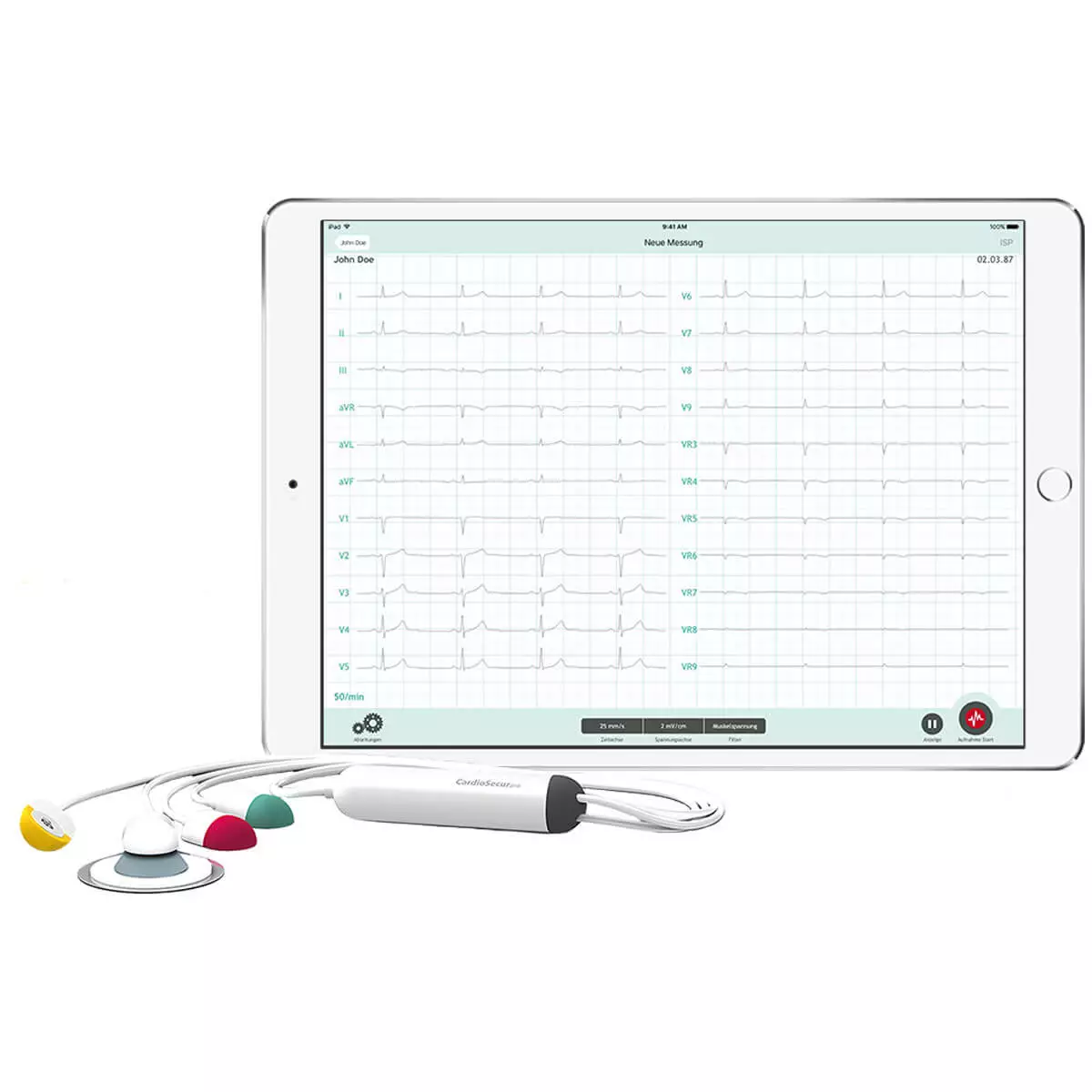 CardioSecur CardioSecur Pro ECG 12 Without interpretation function Apple Lightning