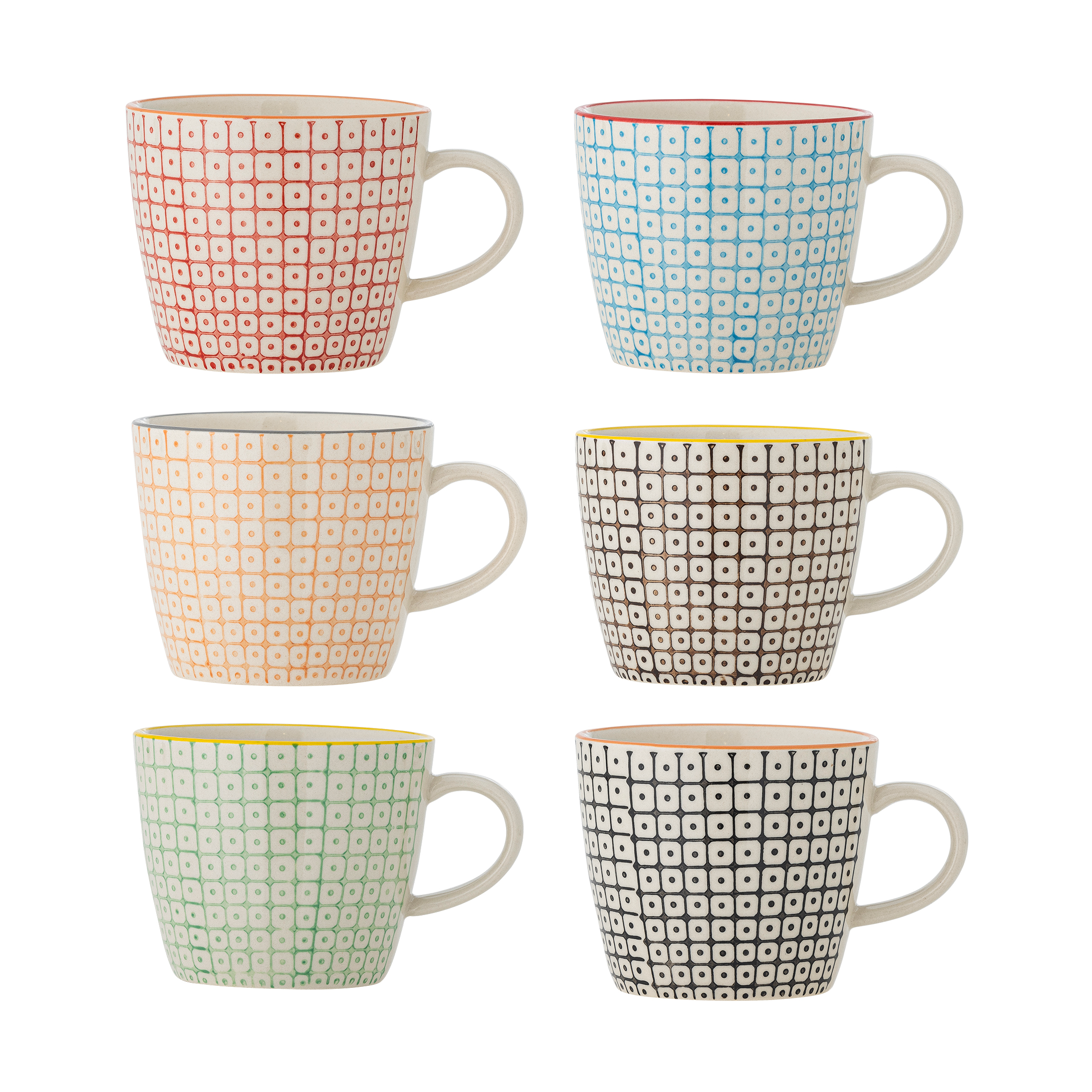 Bloomingville Carla Mugs, Multi, 6-pack