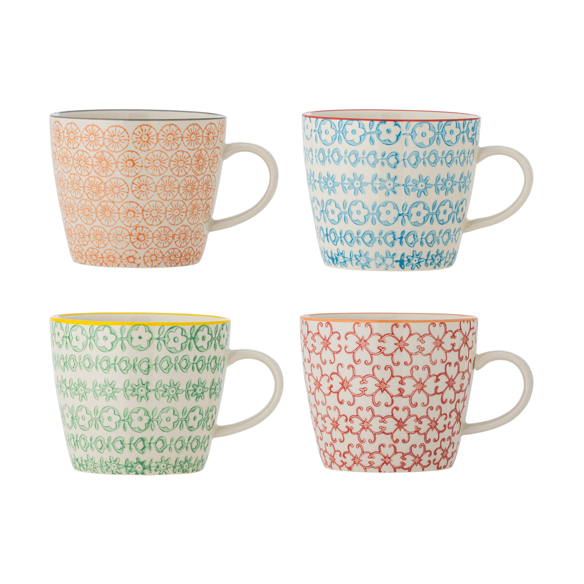 Bloomingville Carla Mugs, Multi, 4-Pack