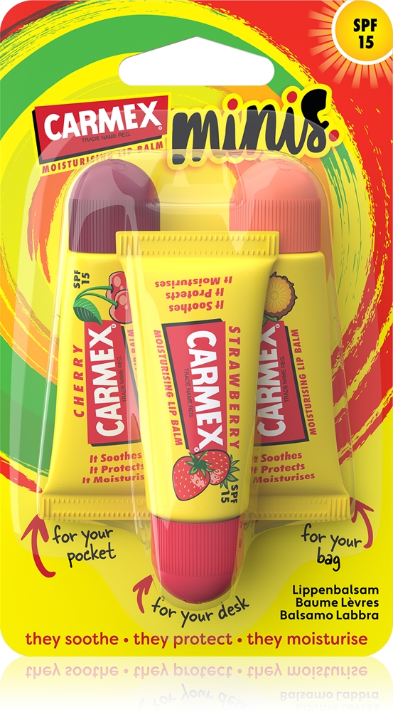 Carmex Minis Travel Set (for dry lips) SPF 15