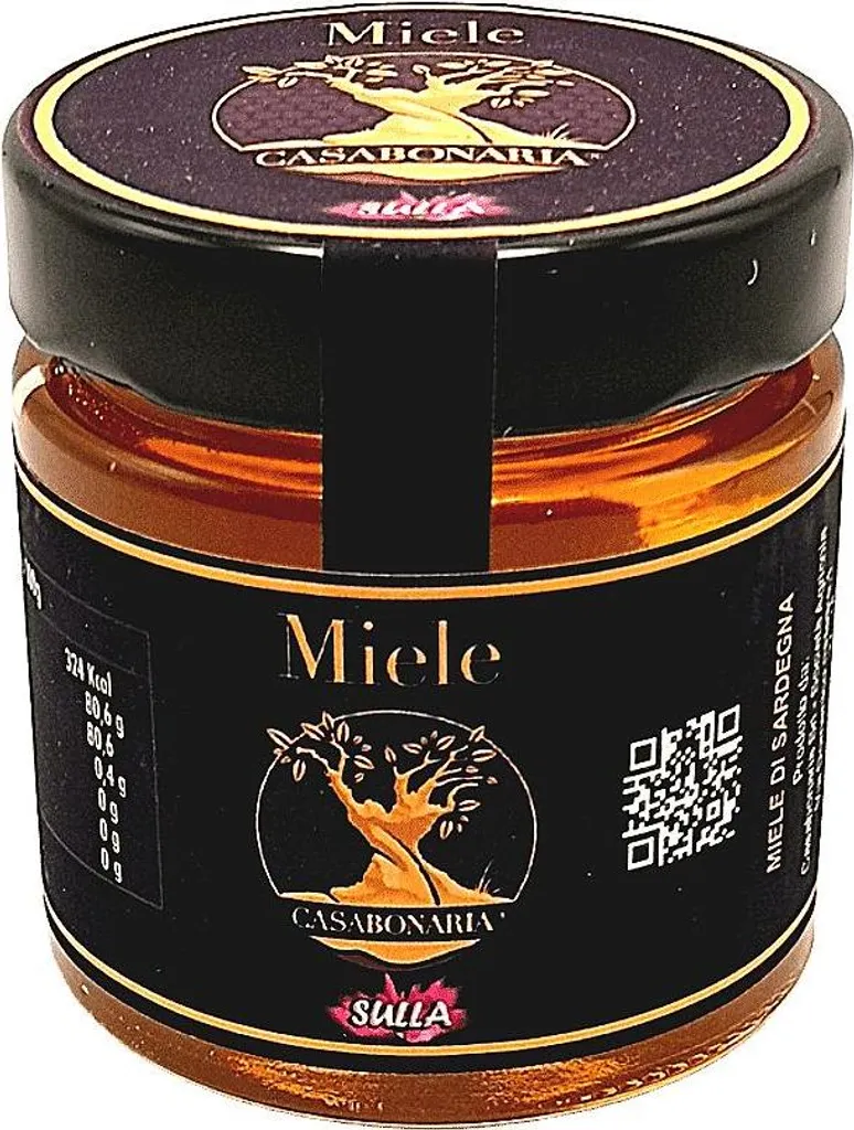 Win2Win Tech Casa Bonaria - Sulla Honey 250g - Italian Blossom Honey - Handcrafted - Natural Flavoring - For Breakfast and Desserts