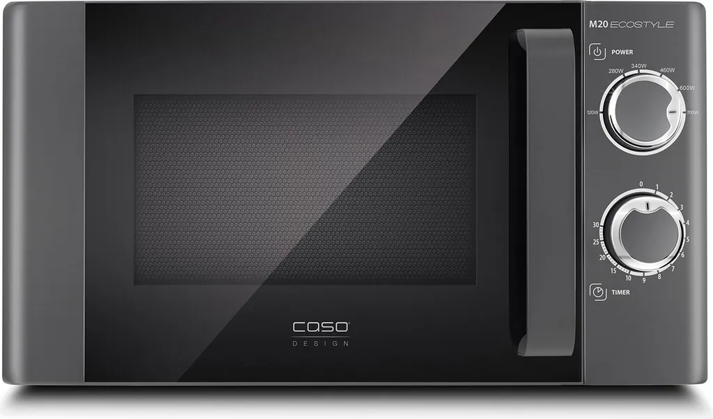 CASO M20 Ecostyle - Worktop - Solo Microwave - 20 l - 700 W - Rotary Controls - Black