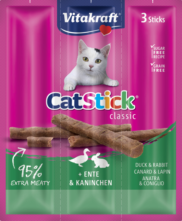 Vitakraft Cat Stick® mini Duck & Rabbit