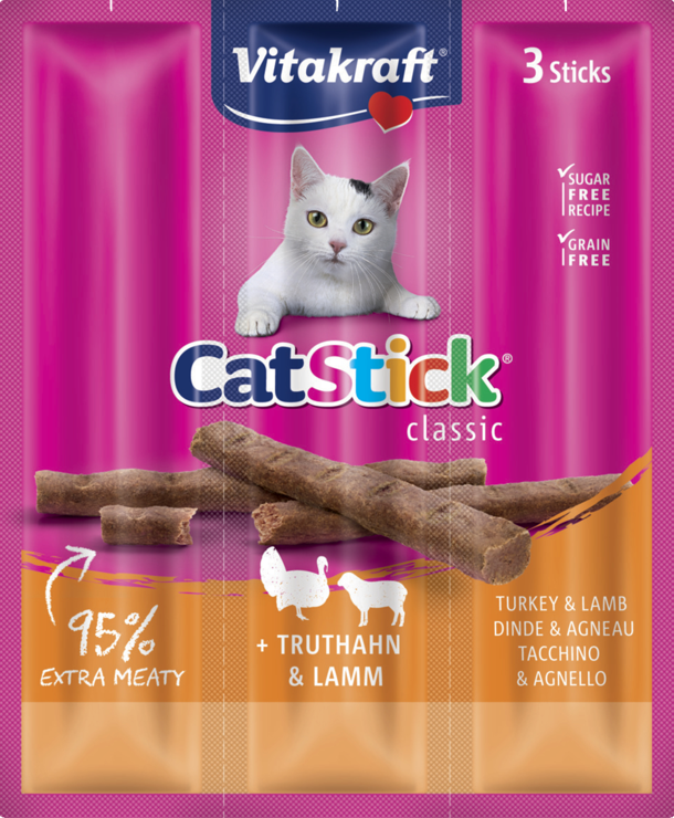 Vitakraft Cat Stick® mini Truthahn & Lamm