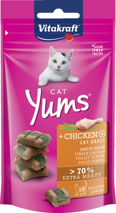 Vitakraft Cat Yums + Chicken & Cat Grass