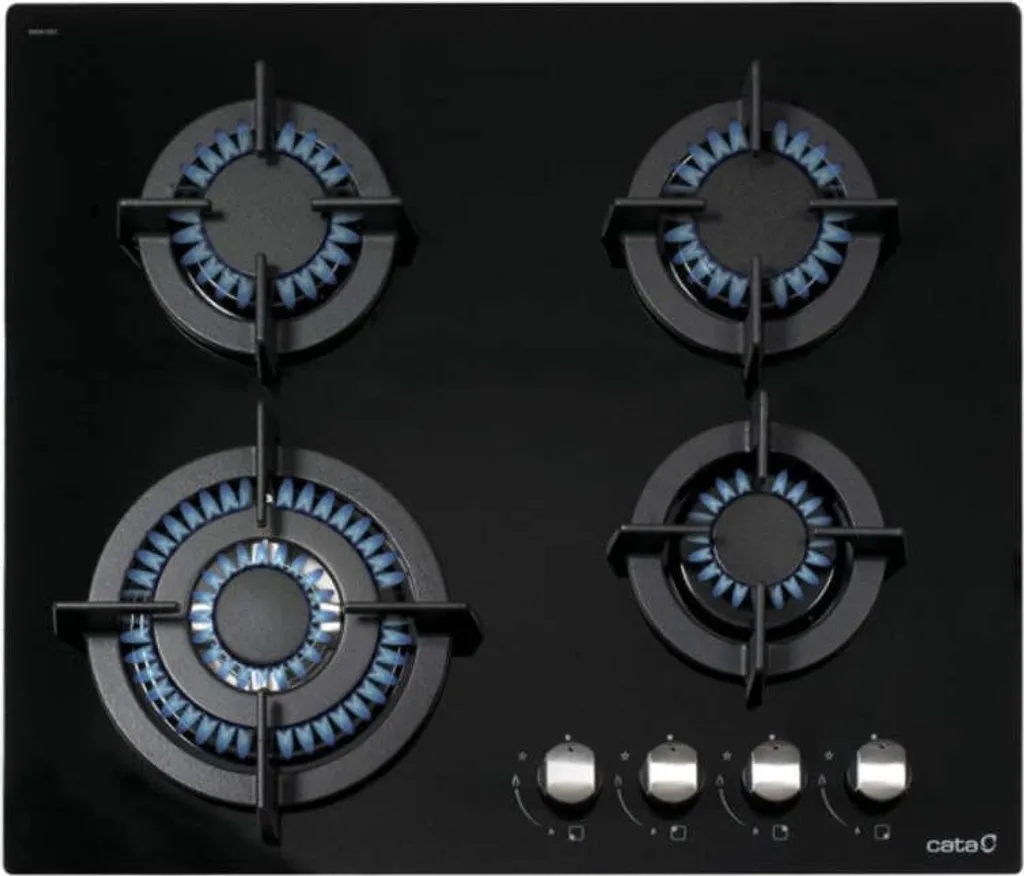 Cata CCI 6031 BK Gas on Glass Gas Hob 60cm WOK 3.5 kW Gas Stove Natural Gas Propane
