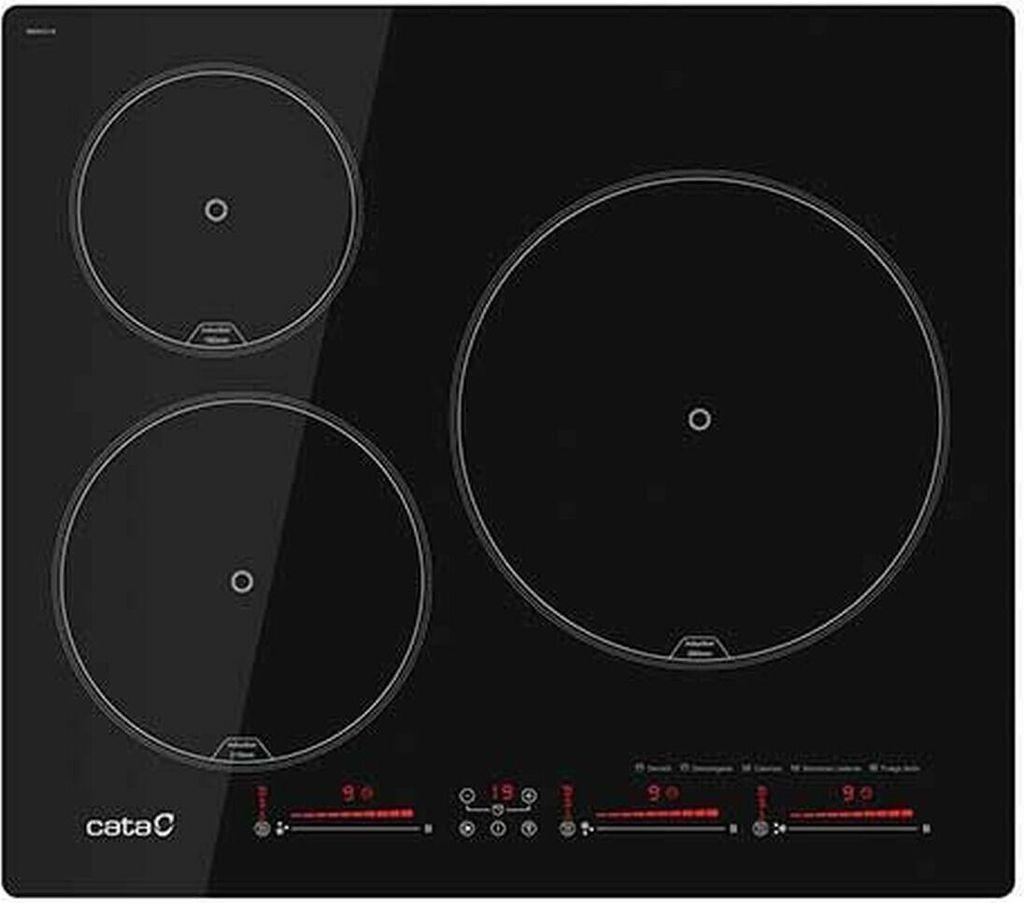 CATA IBS 63032, Black, Integrated, 59 cm, Zone induction hob, 3 zone(s), 3 zone(s)