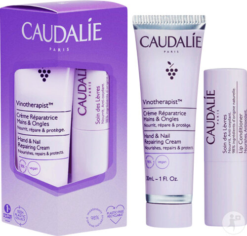 Caudalie Vinotherapist Repairing Hand and Nail Cream 30ml + Lip Care 4.5g