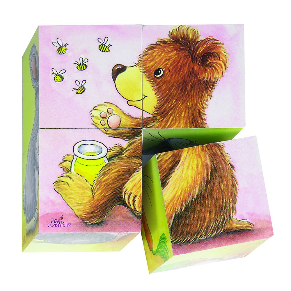 Goki Cause Baby Animals Cube Puzzle