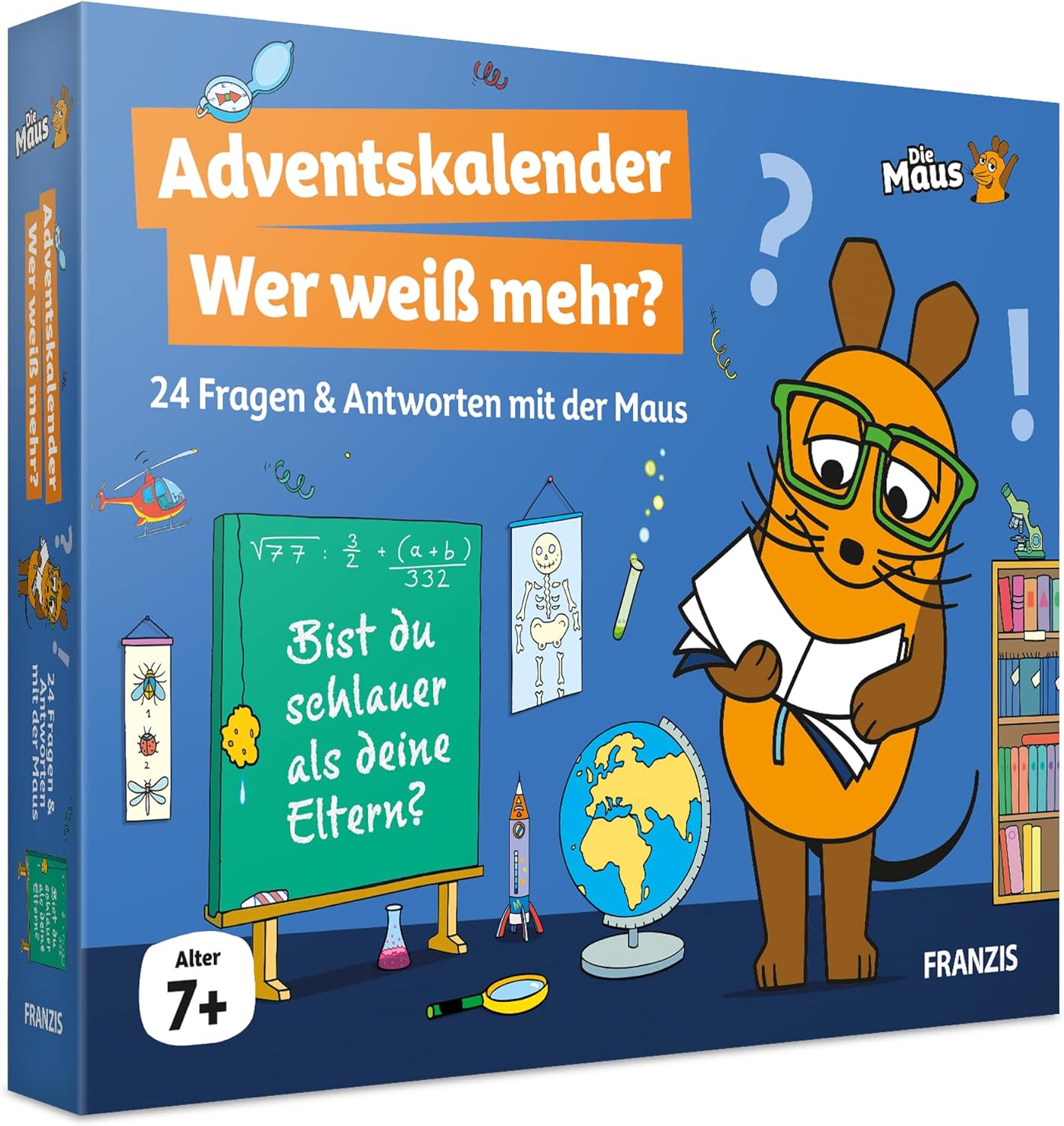 Franzis The Mouse Advent Calendar \"Who knows more?\" [German Language] 24 Questions & Answers