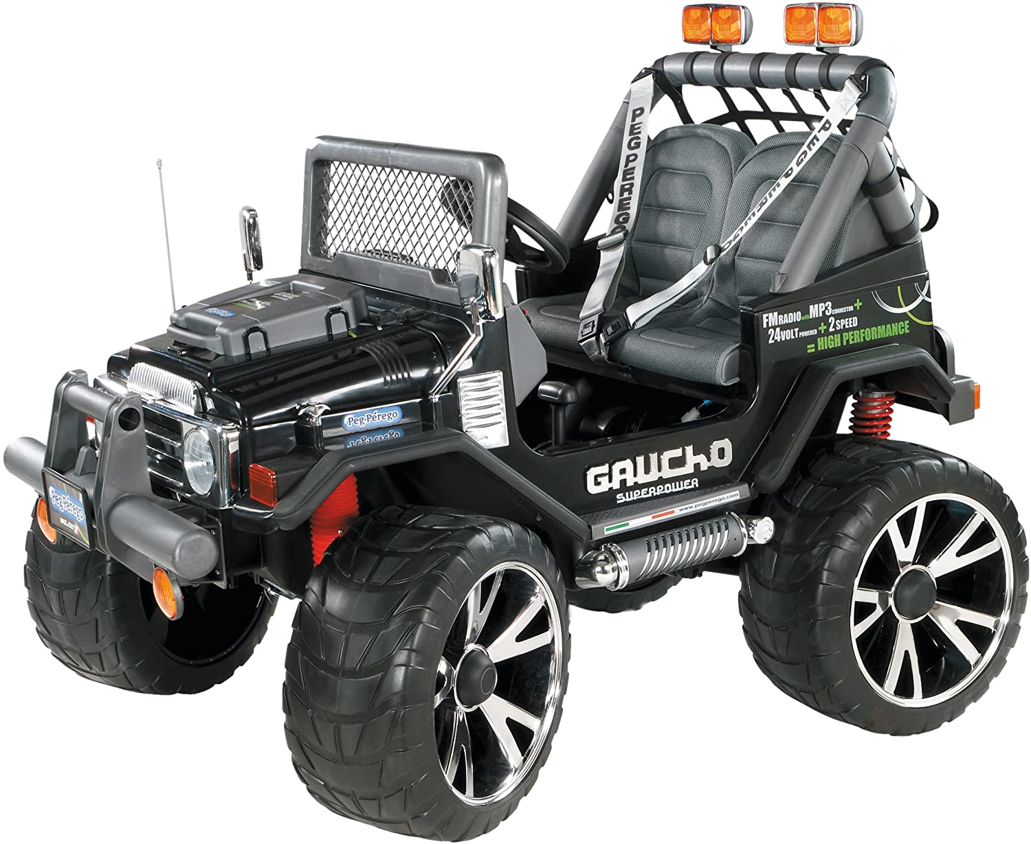 Peg Perego USA 2-Seat Electric Ride-On Toy 24V Gaucho Superpower Od0502 Peg Perego