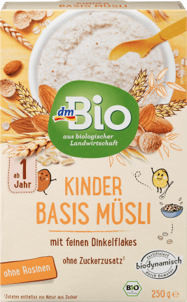 dmBio Children's basic muesli from 1 year, Demeter, 250 g
