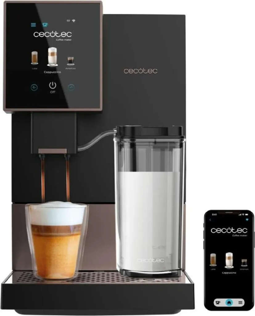 Cecotec 01461, Espresso machine, 1.1 l, Ground coffee, Built-in grinder, Black, Rose