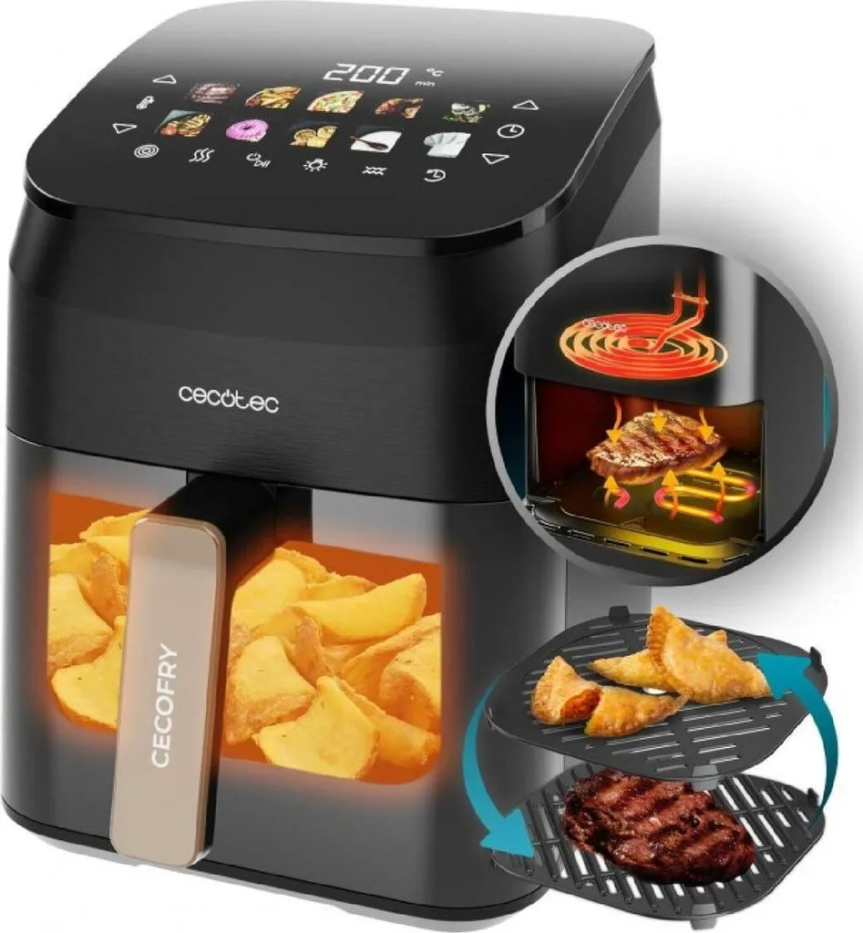 Cecotec Cecofry&Grill Smokin 8500 Single Image 8.5 l 2200 W Hot Air Fryer Black, Brown
