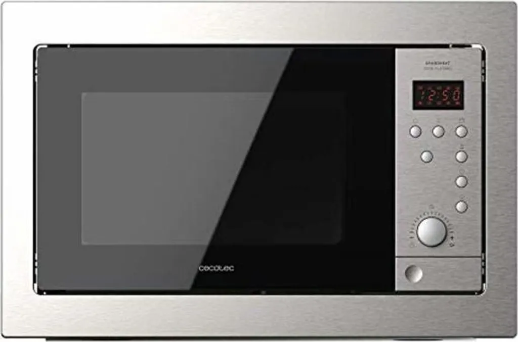 Cecotec GrandHeat 2500 Built-In Digital Built-In Microwave with 25-liter capacity, Steel Black. Grill and 900W power.