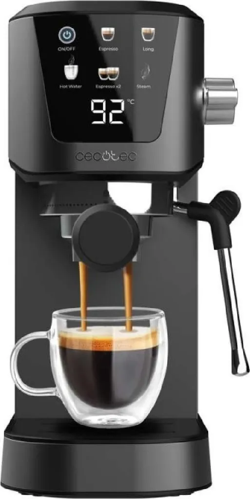 Cecotec Espresso Machine for Espresso and Cappuccino Power Espresso 20 Touch. 1350W, 20 bar, touchscreen, steam wand
