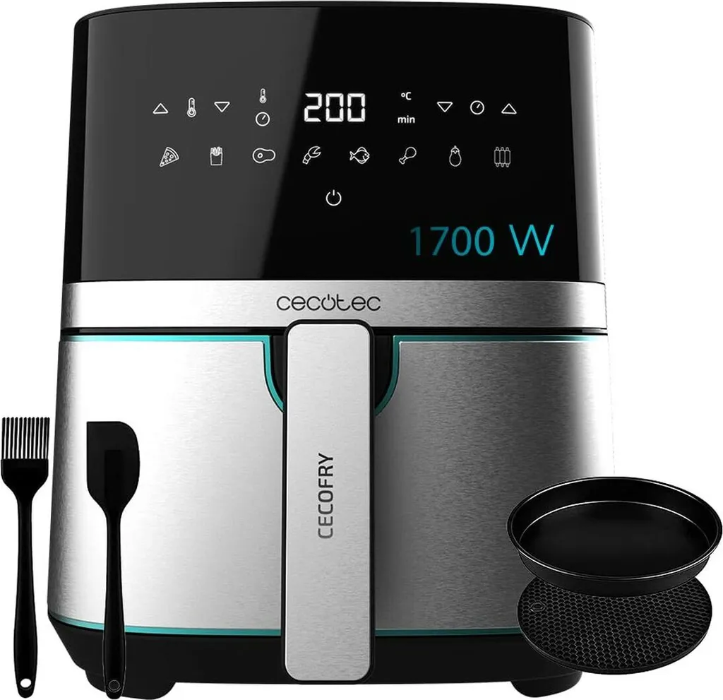 Cecotec Hot Air Fryer Kitchen Helper Cecofry Full Inox 5500 Pro Accessories 1700 W Deep