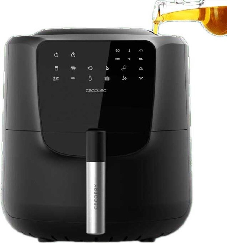 Cecotec Oil-Free Hot Air Fryer 5.5L with Spray Air Fryer Cecofry Rain M, 1550W, Automatic and Manual Spraying, Touch Control Panel, Adjustable