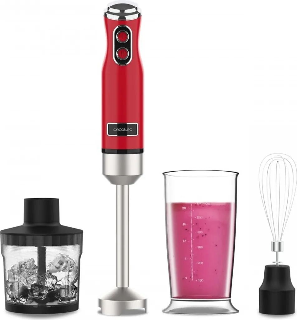 Cecotec hand blender Power RetroRed 1200MAX Cream&Crush