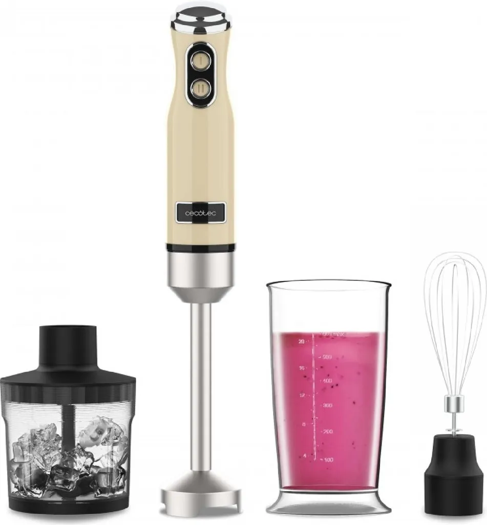 Cecotec Stabmixer Power RetroYellow 1200MAX Cream&Crush