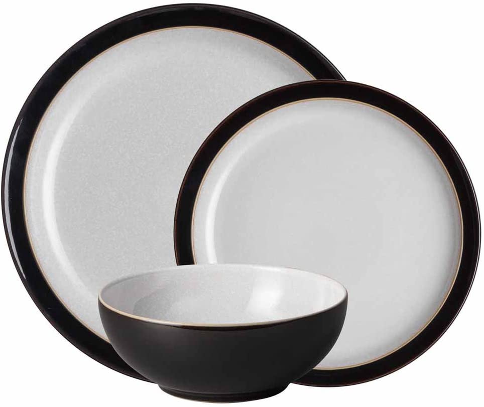 Denby Elements 12-Piece Black Dinner Set