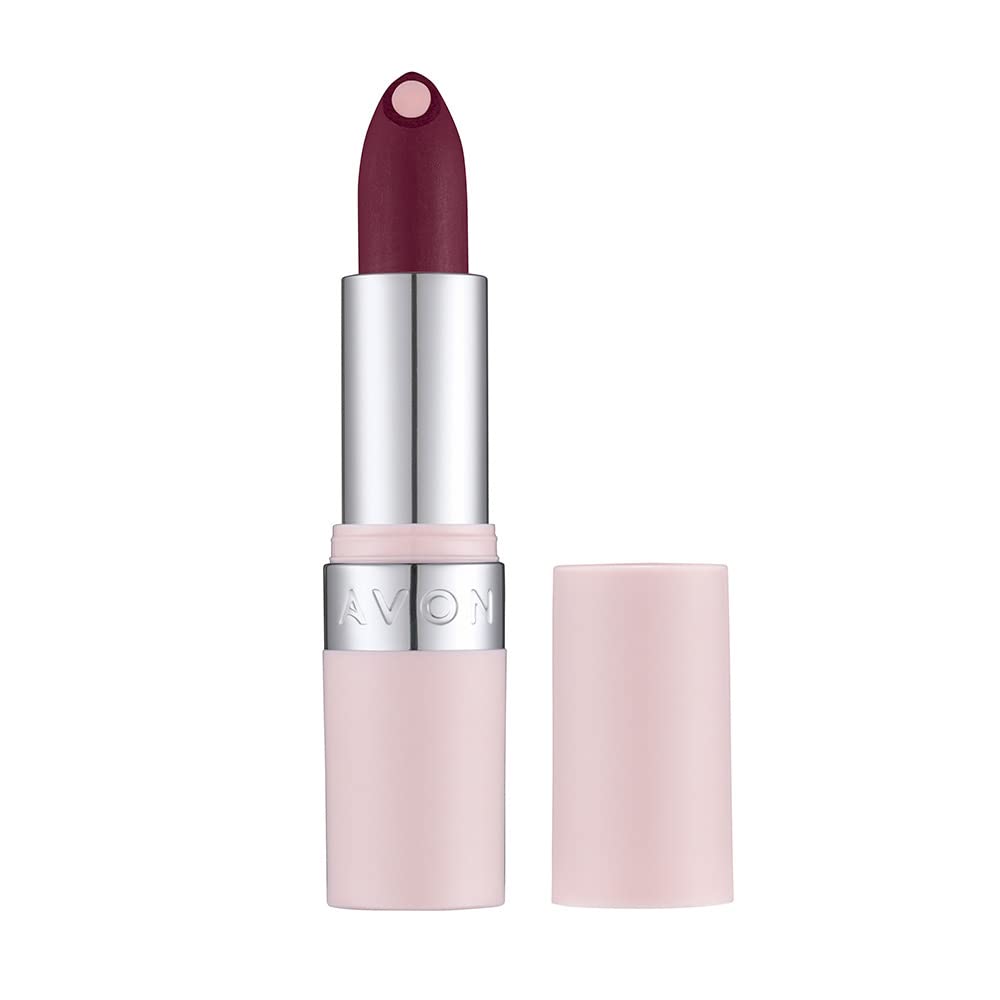 Avon Hydramatic Matte Lipstick Plum with a Hyaluronic Core for Moisturising and Plumping Lips, Available in 15 Shades, 3.6 g