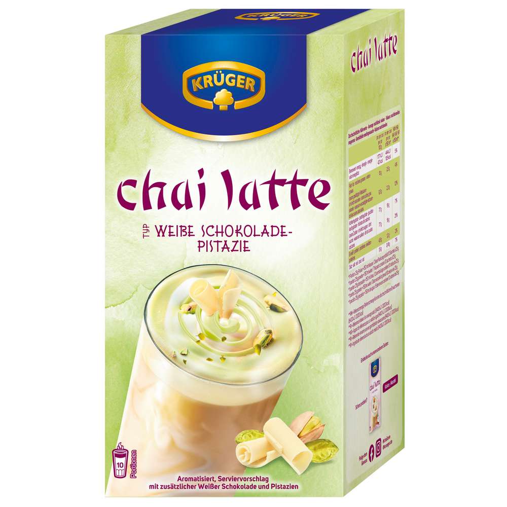 Chai Latte, white chocolate-pistachio