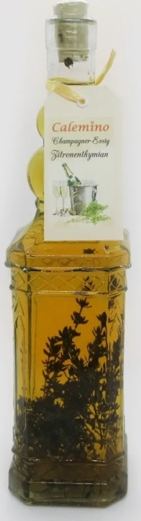 Calemino Champagne and lemon thyme vinegar with 3% fresh lemon thyme, 725ml
